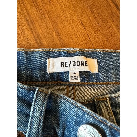 RE/DONE Originals 90s Ultra High Rise Skinny Broken Through Raw‎ Hem Size 26 - Picture 7 of 8